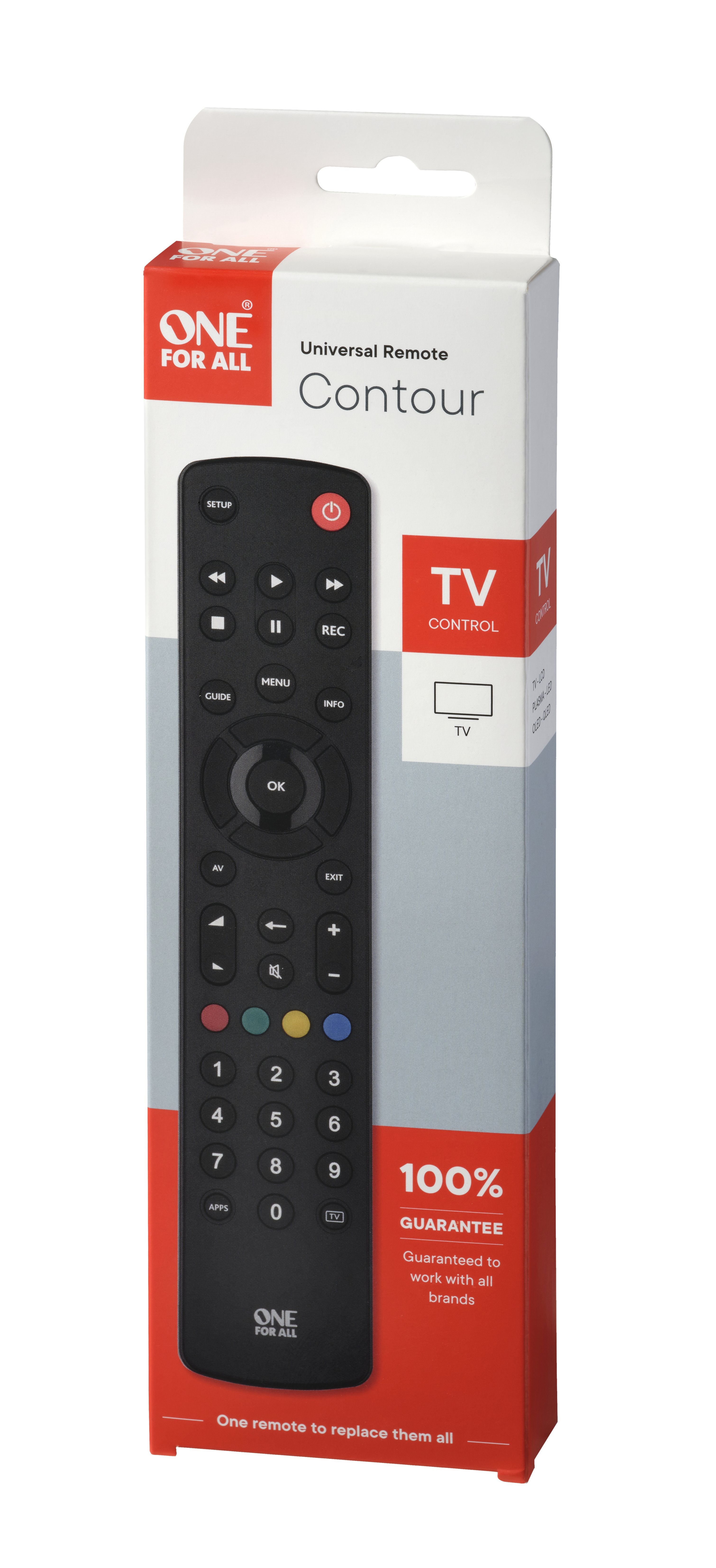 One For All Contour Tv Mando A Distancia Botones