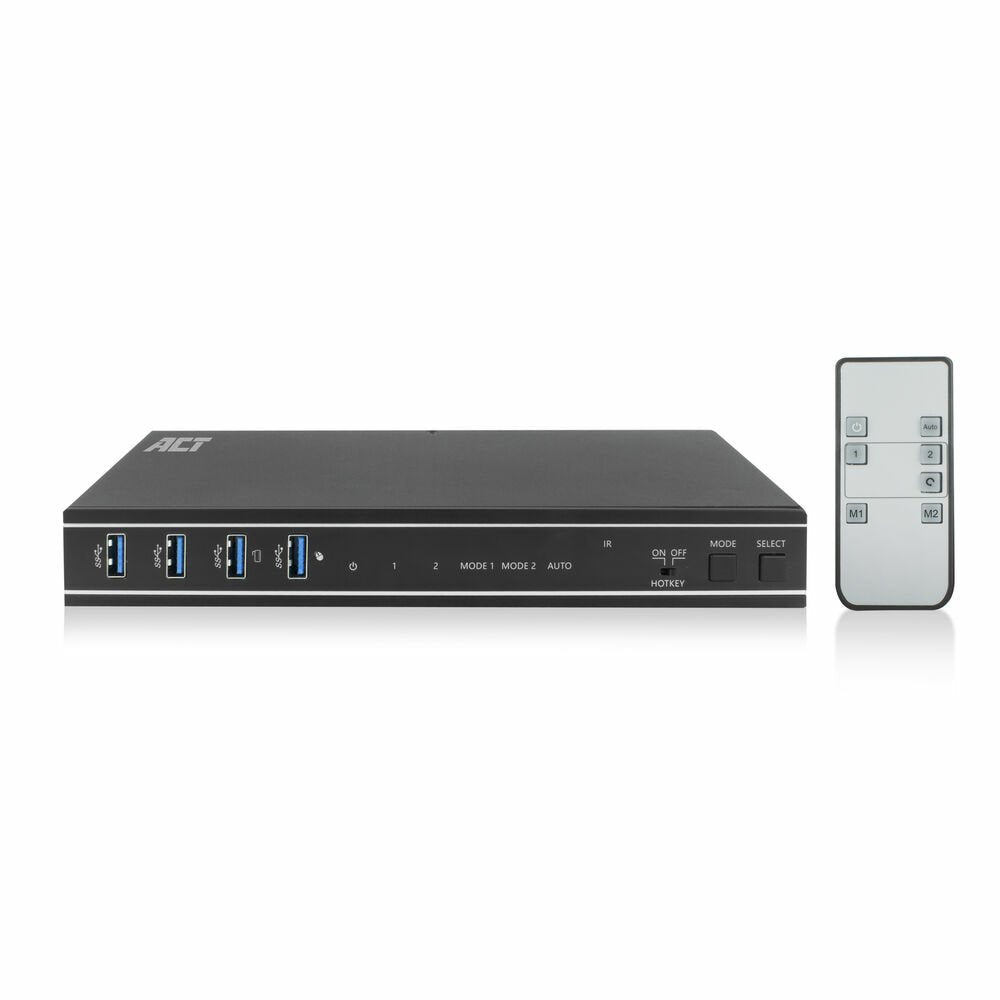 4k@60hz  2x Salidas Hdmi  4x Entradas Hdmi  2x Usb-B Hacia Pc  4x Usb-A  Salida De Audio De 3,5 Mm  Rs-232  Ir  Conexión De Alimentación Con Bloqueo Seguroconmutador Kvm Hdmi De 2 Puertos 4k@60hz: Permite Controlar Dos Ordenadores Con Confi