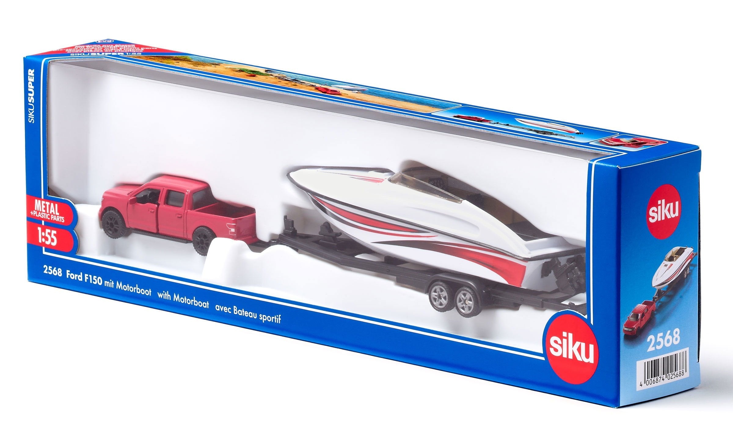 Siku Super Ford F150 Con Bote De Motor, Vehículo Modelo 10256800000