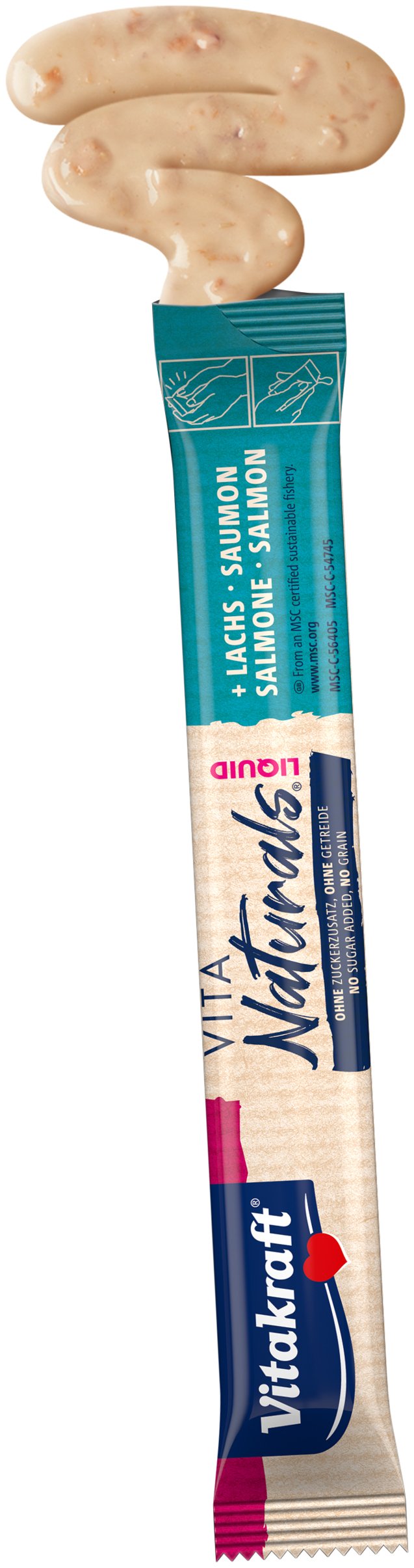 Goma Para Gatos Vitakraft Vita Naturals Liquid Salmon  5 X 15g