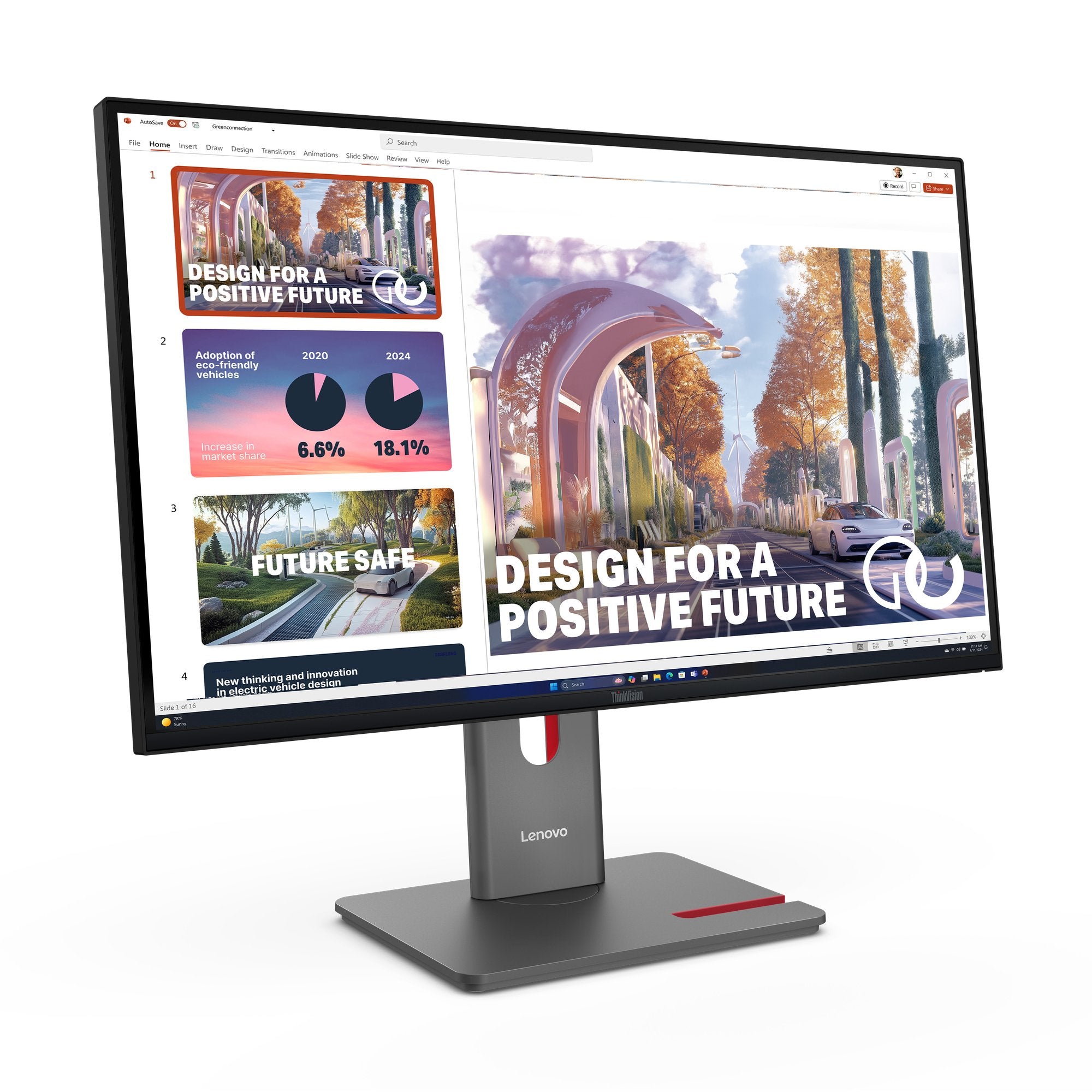 Monitor Lenovo Thinkvision 27"  P27qd-40 Led 2560 X 1440 Pixeles Wide Quad Hd Negro 64b3gat2eu