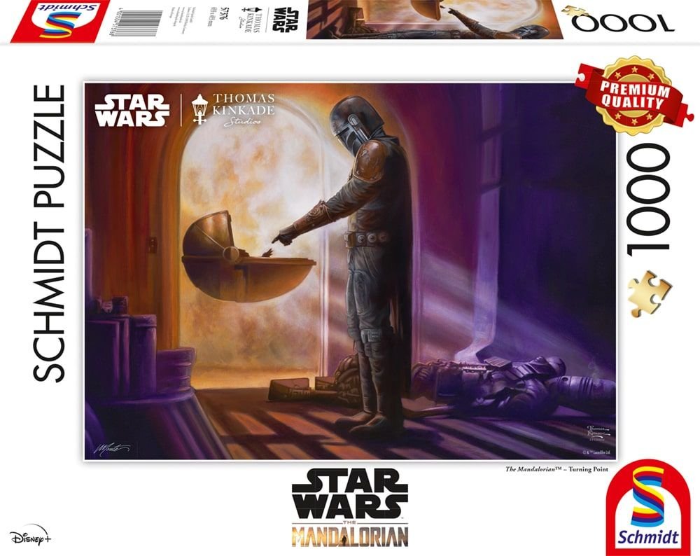 Puzzle Schmidt Spiele Thomas Kinkade Mudios: Mar Wars The Mandalorian - Turning Point, Puzzle 57376