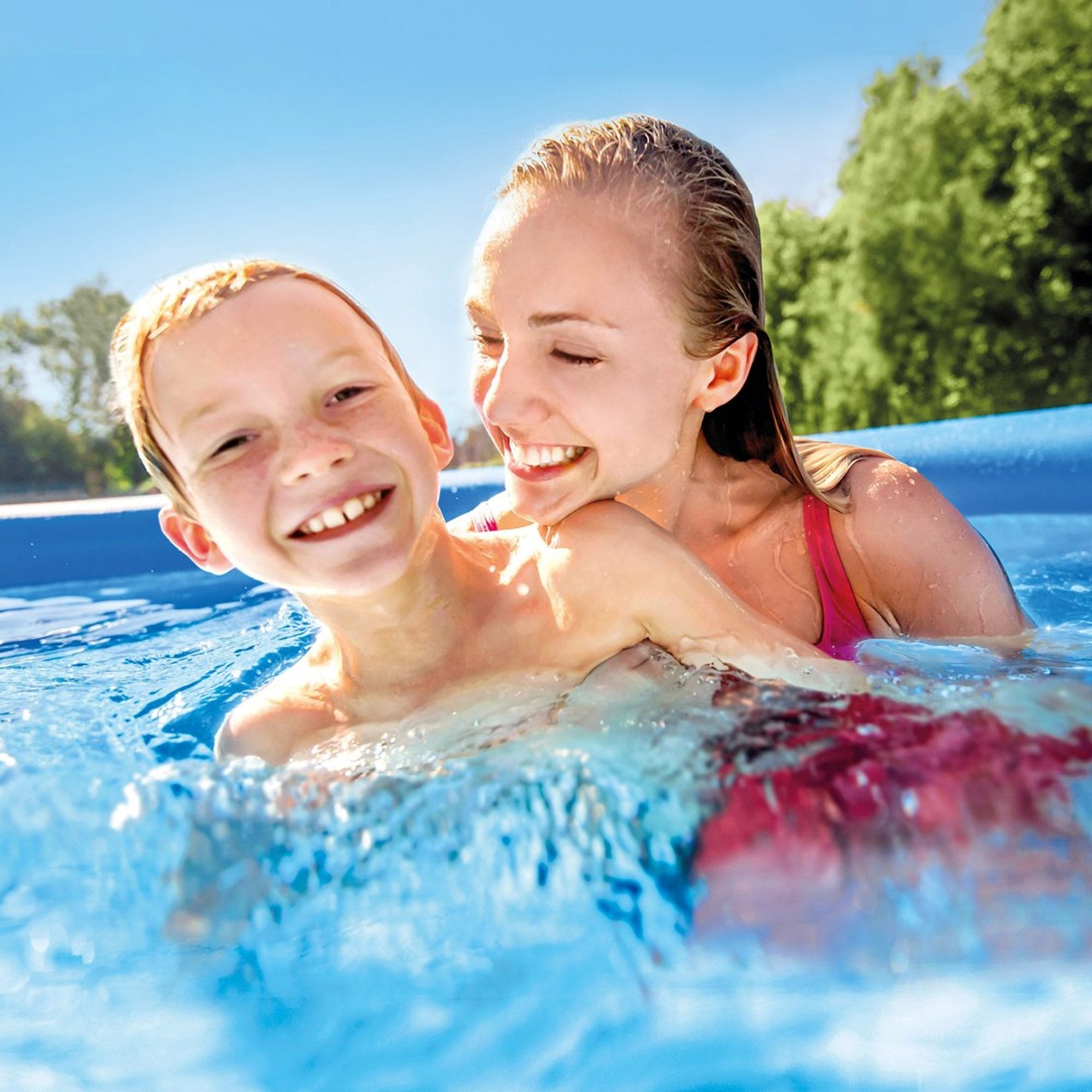 Intex 26166 Piscina Sobre Suelo Piscina Hinchable Círculo 12430 L Azul