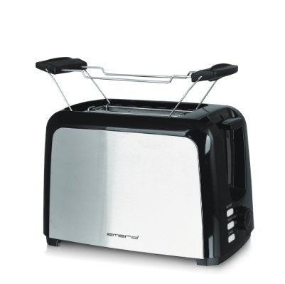 Tostadora Emerio 2 Rebanadas, Acero Inoxidable, Termostato, Accesorio