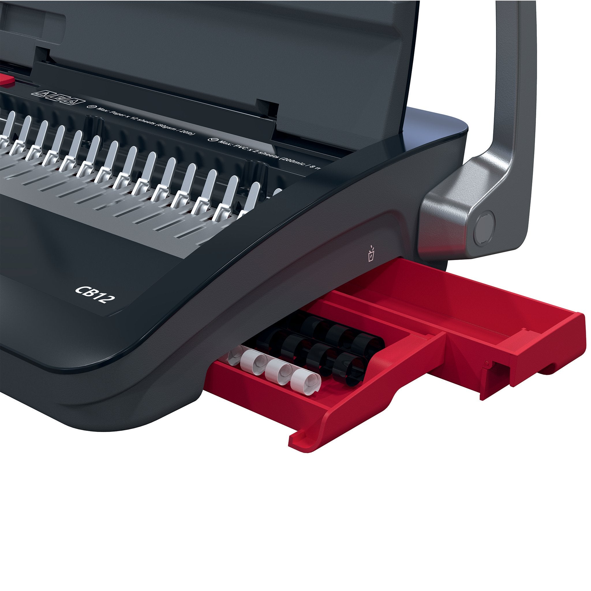 EAN 5028252644457 - GBC CombBind CB12 Encuadernadora de canutillo 165 hojas Negro, Rojo imagen 6