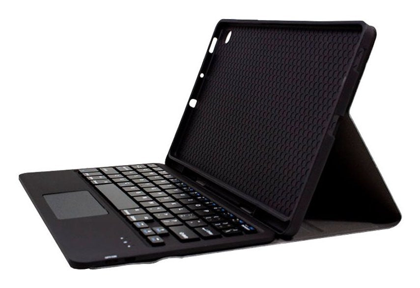 Funda Polipiel Negra + Teclado (Español) Bluetooth Galaxy Tab S6 Lite Con Touch Panel. 
Funda Con Teclado Bluetooth Para Samsung Galaxy Tab S6 Lite P610 / P615 / P619 / P613 De 10.4\1, Con Cubierta Plegable, Cierre Magnético Y Suave I