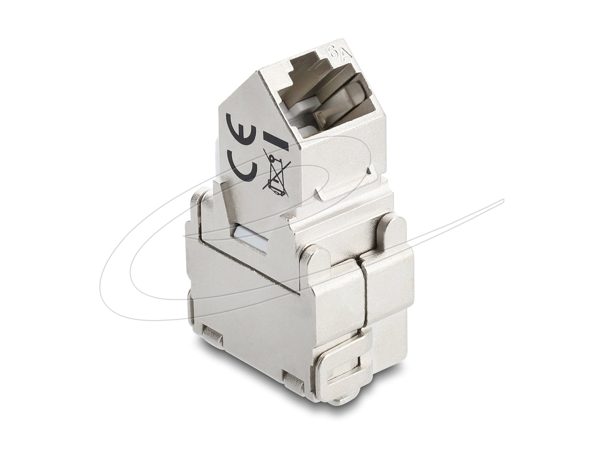 Delock Keystone Modulorj45 Hembra A Lsa Cat.6a 45° Angulare Hembra Geschirmt