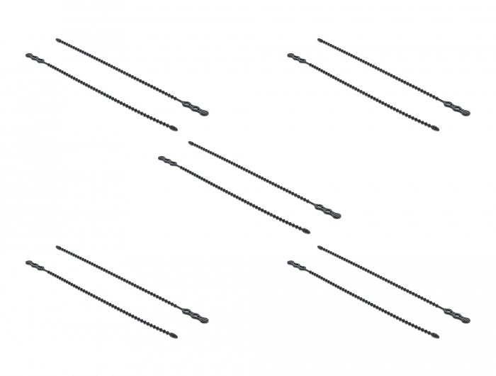 Delock Blitzbinder Wiederverwendbar L 310 X B 4,5 Mm Schwarz 10 Stück
