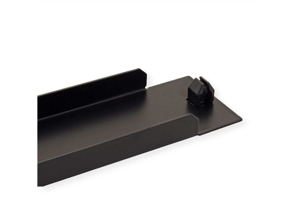 19-Zoll-Blindplatte Snap-In, 1 He, Schwarz