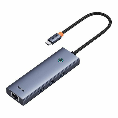 Os-Baseus Ultrajoy Series 6-Port Hub Docking Station Space Grey(Type-C To Hdmi4k@60hz 1+Usb 3.0 3+Pd 1+Rj45 1)