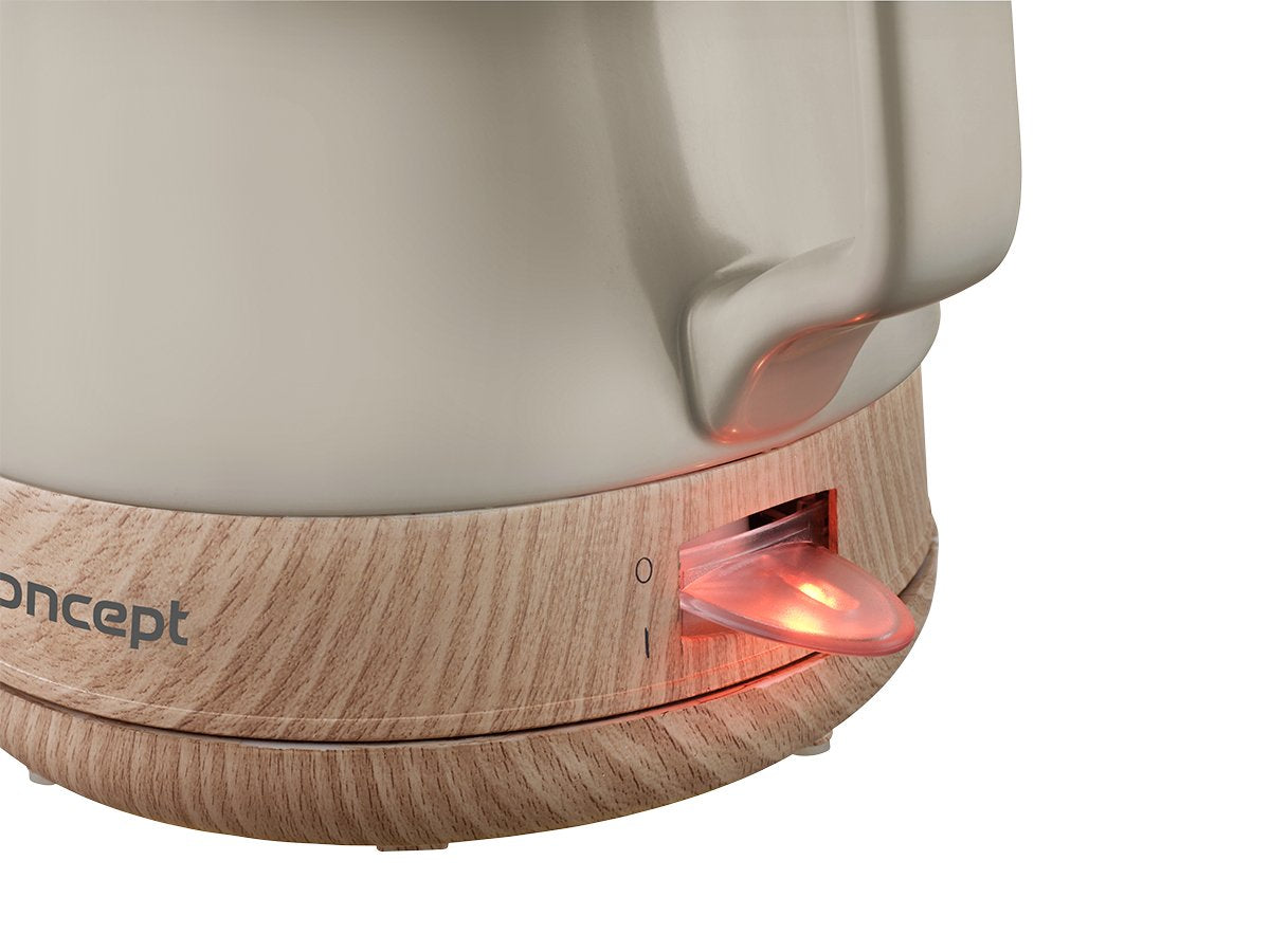 Tetera Concept Rk0061  Eléctrica 1 L 1200 W Marrón, Madera
