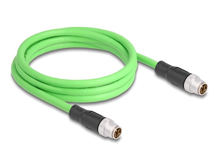 Delock 80437 Cable M12 Codificado X 8 Pin Macho A Macho Pur (Tpu) 2 M