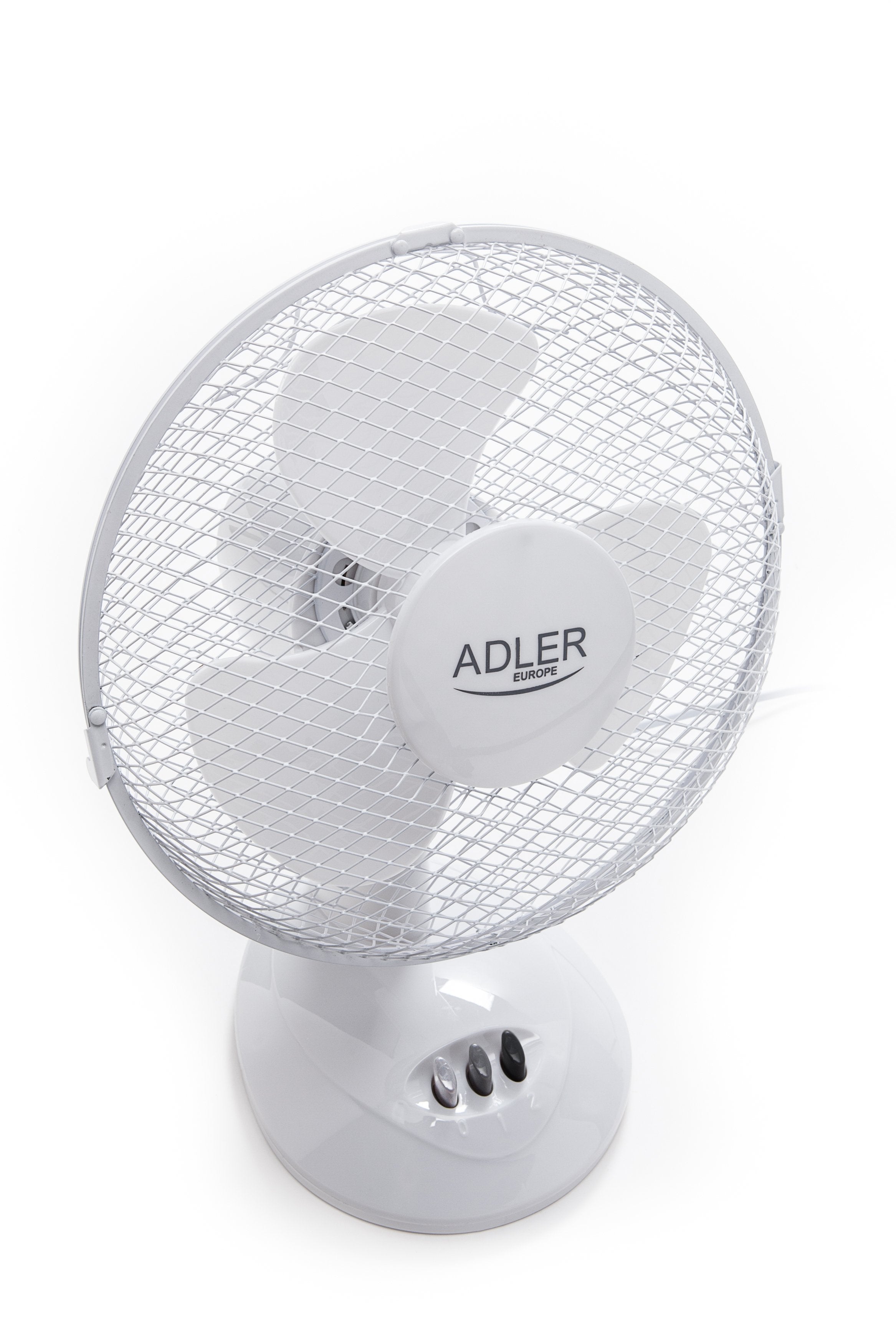 Adler Ad 7302 Desk Fan, Diameter 23cm, 2 Speed Settings, Up-Down Adjustment, Stable Base, Power 35w