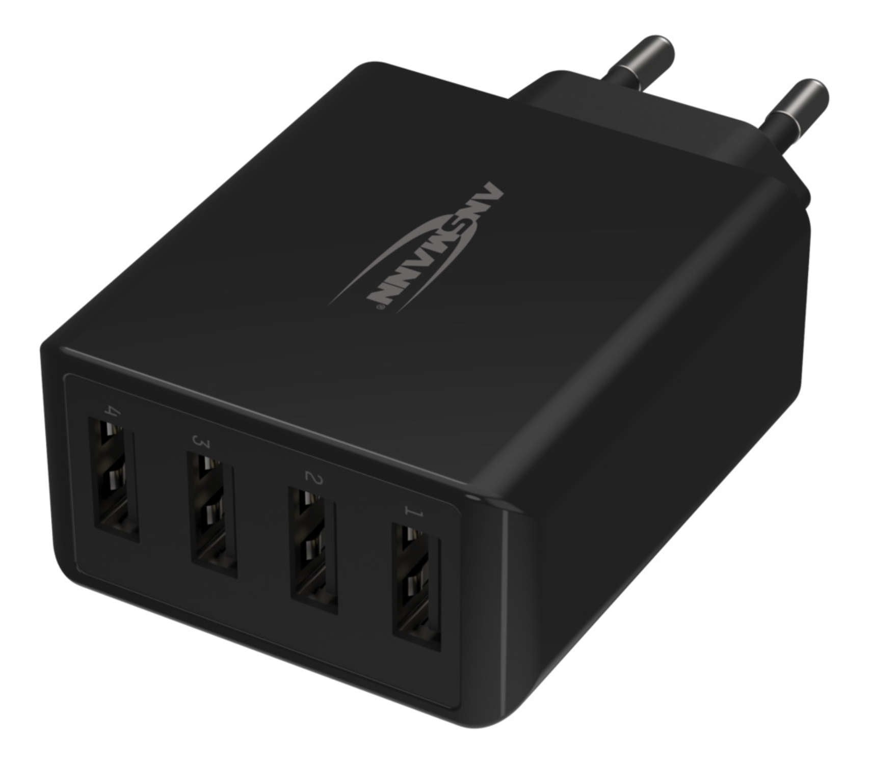 Cargador De Pared Ansmann Hc430 4xusb 3000ma Negro
