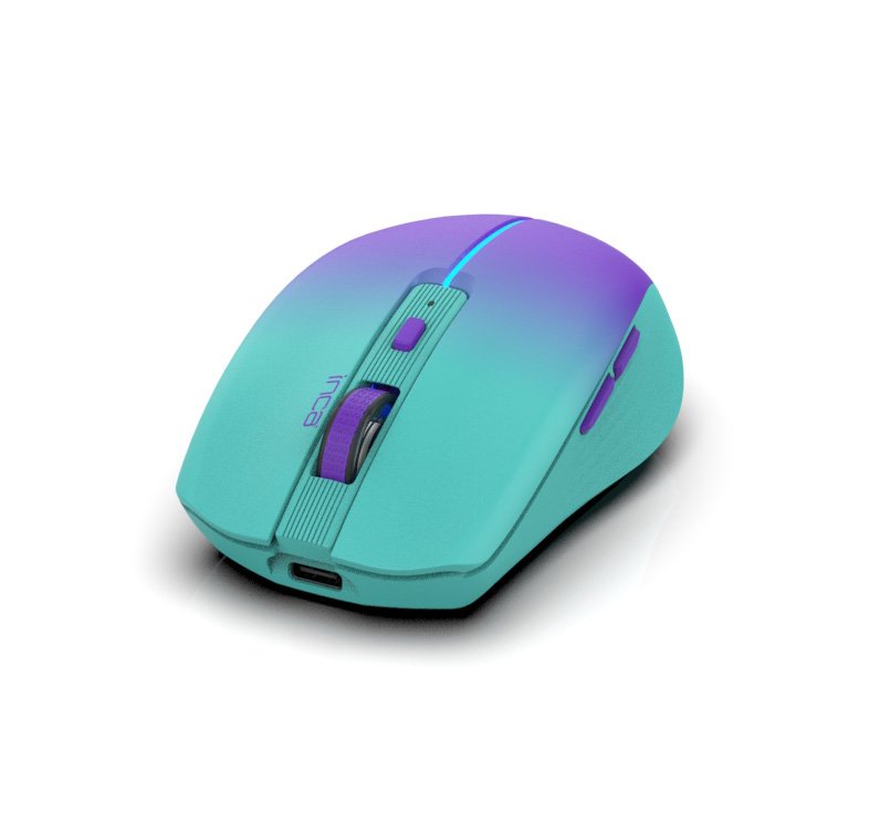 Raton  Inca Iwm-511rm 1600 Dpi,Wrls & Bt,6d Tame, Azul
