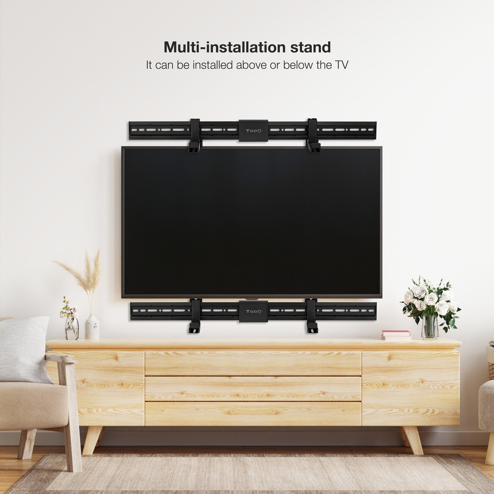 Tooq Soporte Para Barra De Sonido De 86-155 Mm De Profundidad - Peso Max 15kg - Vesa Max 800x400
