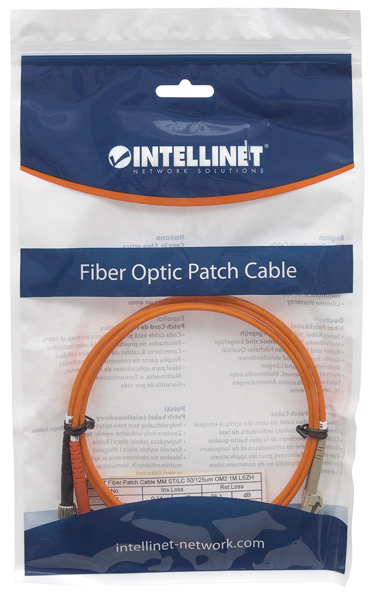 EAN 0766623470360 - Intellinet 1.0m LC-ST M/M Cable de fibra óptica e InfiniBand 1 m Naranja imagen 5
