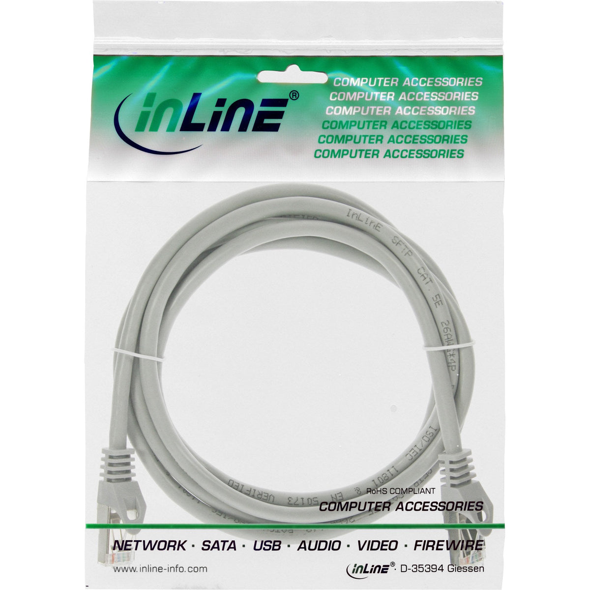 Cable De Red Inline Sf/Utp Cat.5e Gris 3m
