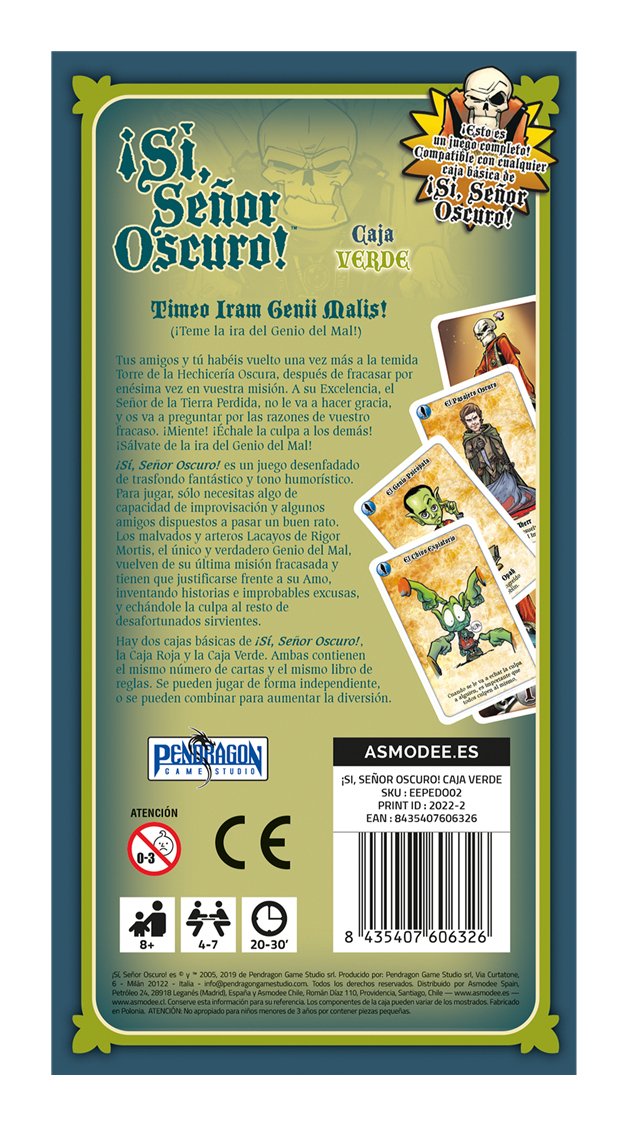 Juego De Mesa S Seor Oscuro! Caja Verde Pegi 8