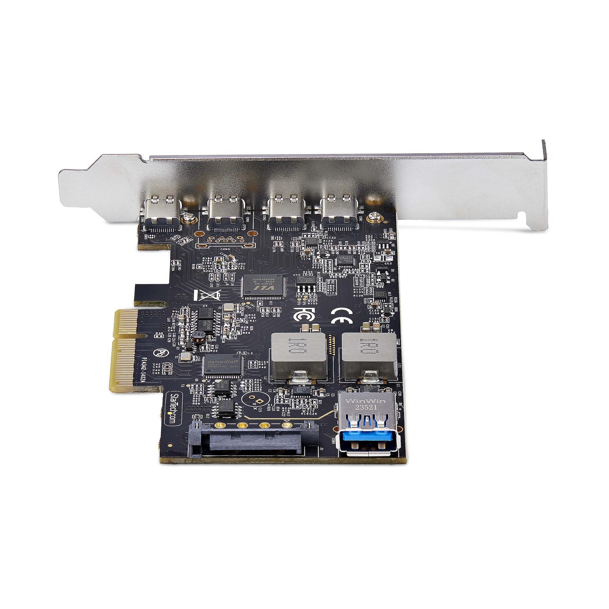 Tarjeta Pcie Startech.Com  De 5 Puertos Usb De 10gbps 4x Usb-C / 1x Usb-A - Hub Concentrador Interno Usb 3.2 De 10gbps - Tarjeta Pci Express 4 Puertos Usb Tipo C 1 Puerto Usb-A - Windows/Mac/Linux
