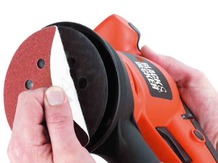 Lijadora Black+Decker Ka191ek Portátil 480 W, Lijadora Orbital Naranja/Negro, 5 Mm, 2,5 Mm, Corriente Alterna, 480 W, 12,5 Cm, 230 W