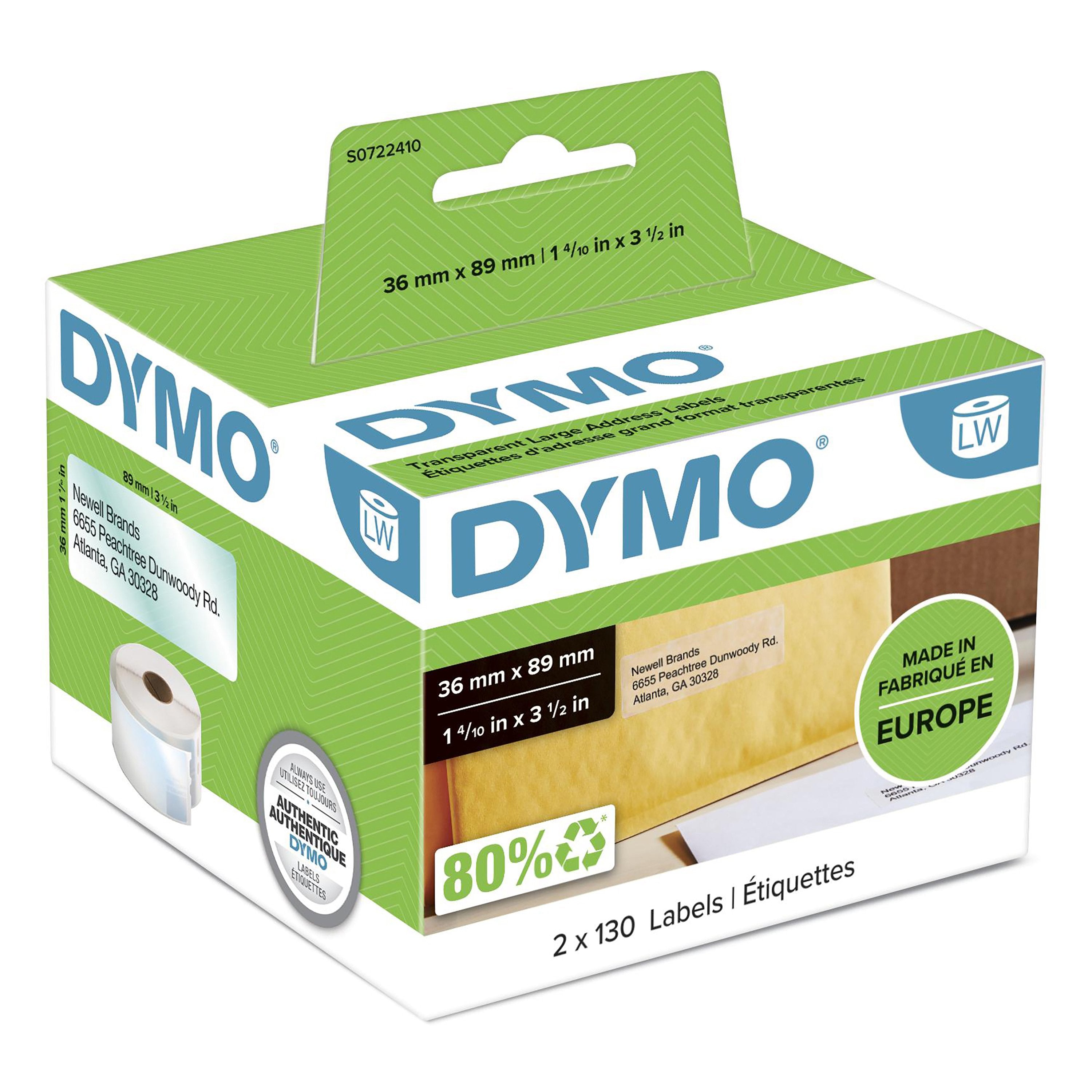 EAN 3026980930936 - DYMO LW - Large Address Labels - 36 x 89 mm - S0722410 Etiqueta para impresora autoadhesiva imagen 2