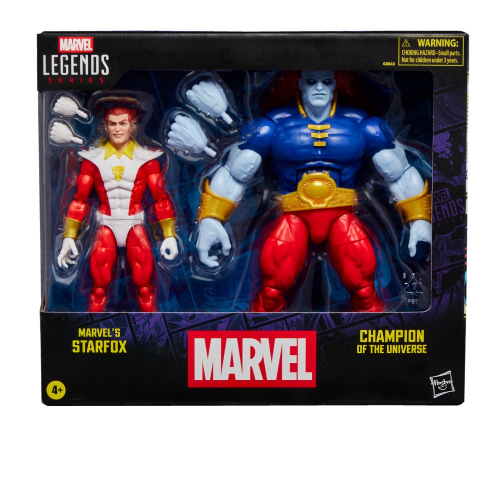 Blister 2 Figuras Starfox & Champion Of The Universe Marvel Legends Series 15cm