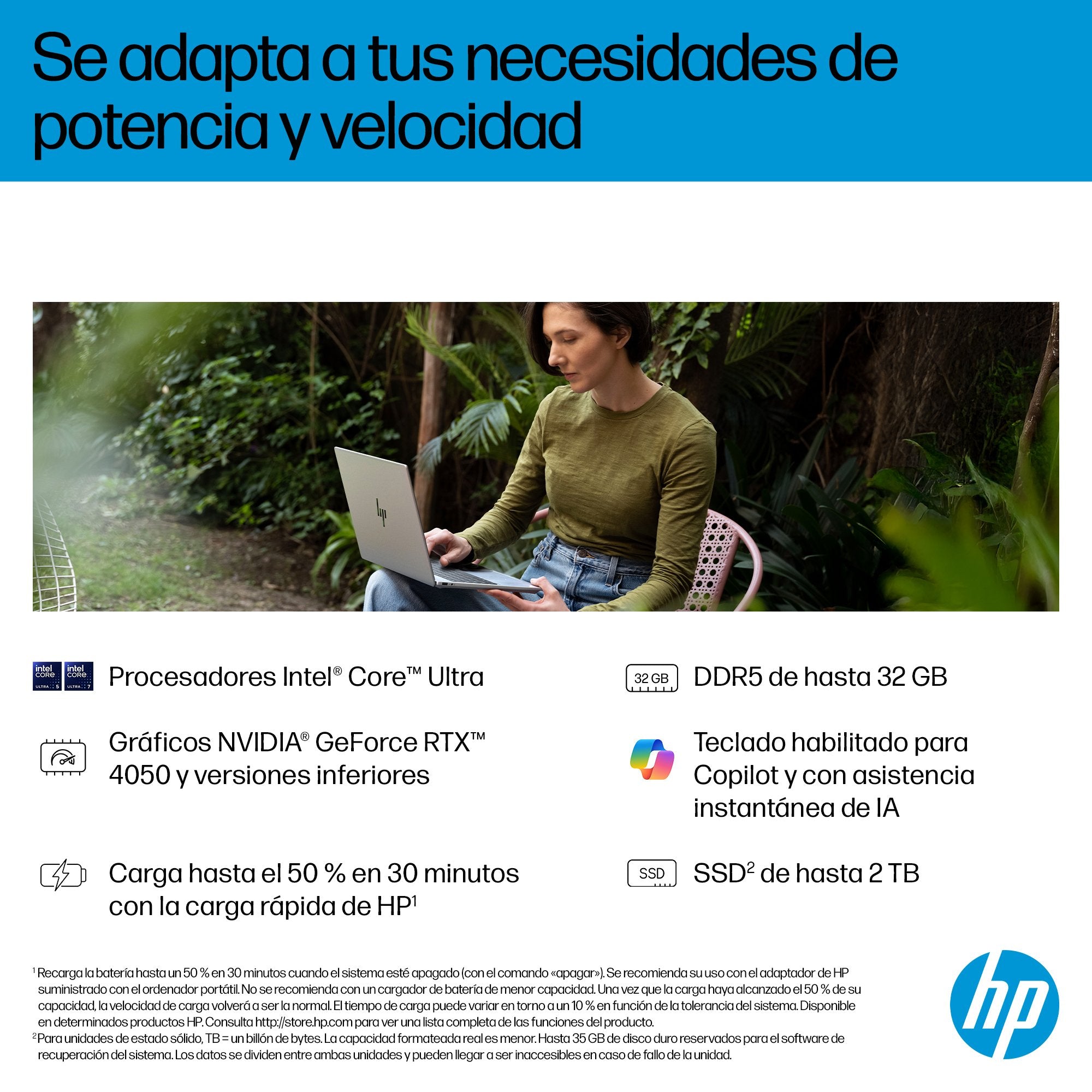 EAN 0199251120503 - HP OmniBook 7 AI 16-ay0004ns Intel Core Ultra 7 255H Portátil 40,6 cm (16") Pantalla táctil 2K 32 GB DDR5 imagen 8