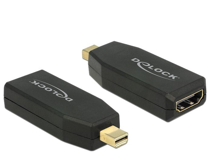 Delock Adapter Mini Displayport 1.2 Stecker > Hdmi Buchse Schwarz 4k Passiv