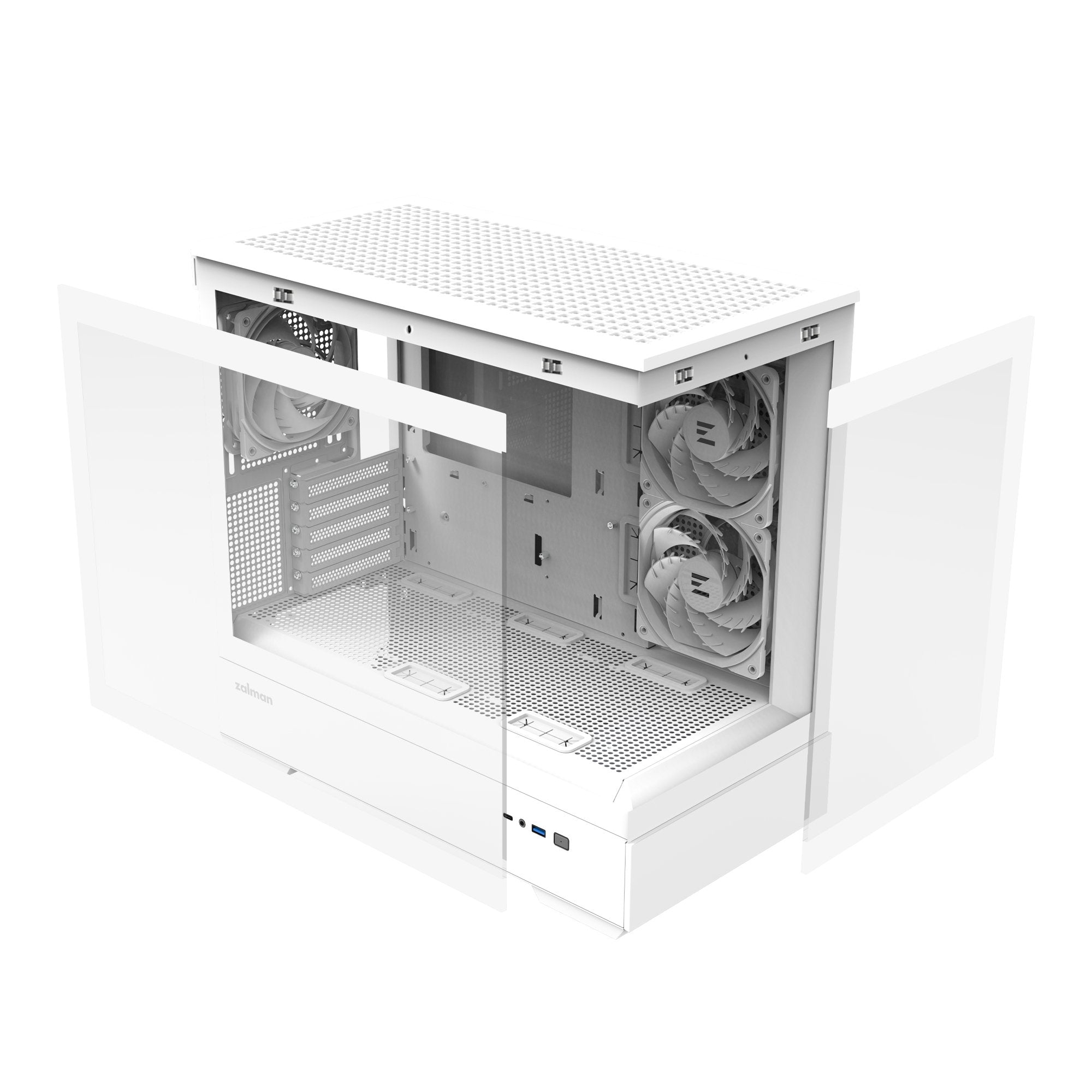 Caja Pc   Zalman P30 V2 Microatx Mini Tower 3 Fansrgb Wh