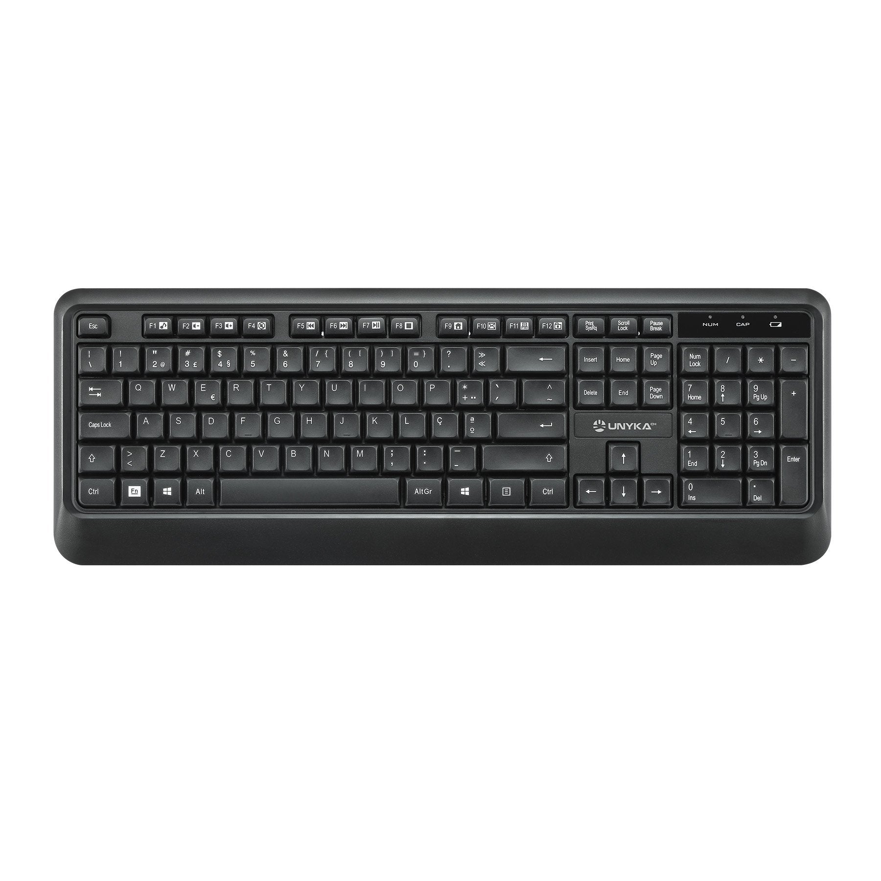 Unykach Uk39 Pack De Teclado Inalambrico Compacto + Raton Inalambrico 1600dpi, 3 Botones, Uso Ambidiestro - Disposicion