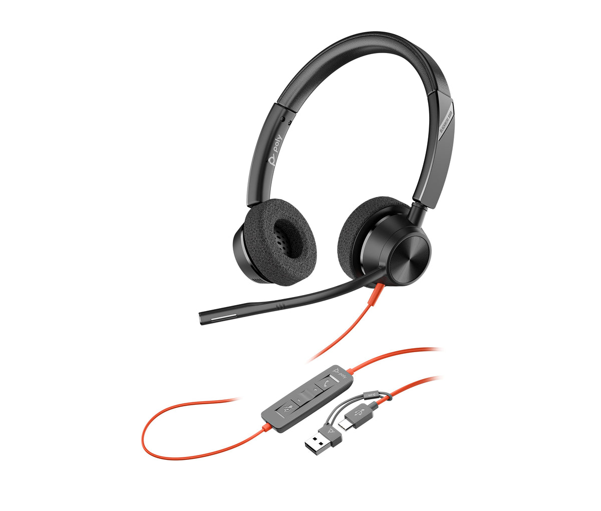 EAN 0197498429106 - HP Poly Blackwire 3320 Stereo Microsoft Teams Certified USB-C Headset +USB-C/A Adapter Alámbrico Diadema  imagen 6