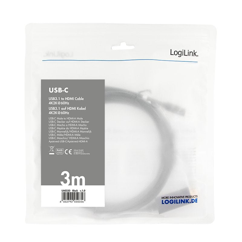 EAN 4052792050356 - LogiLink UA0330 Adaptador gráfico USB Negro imagen 4