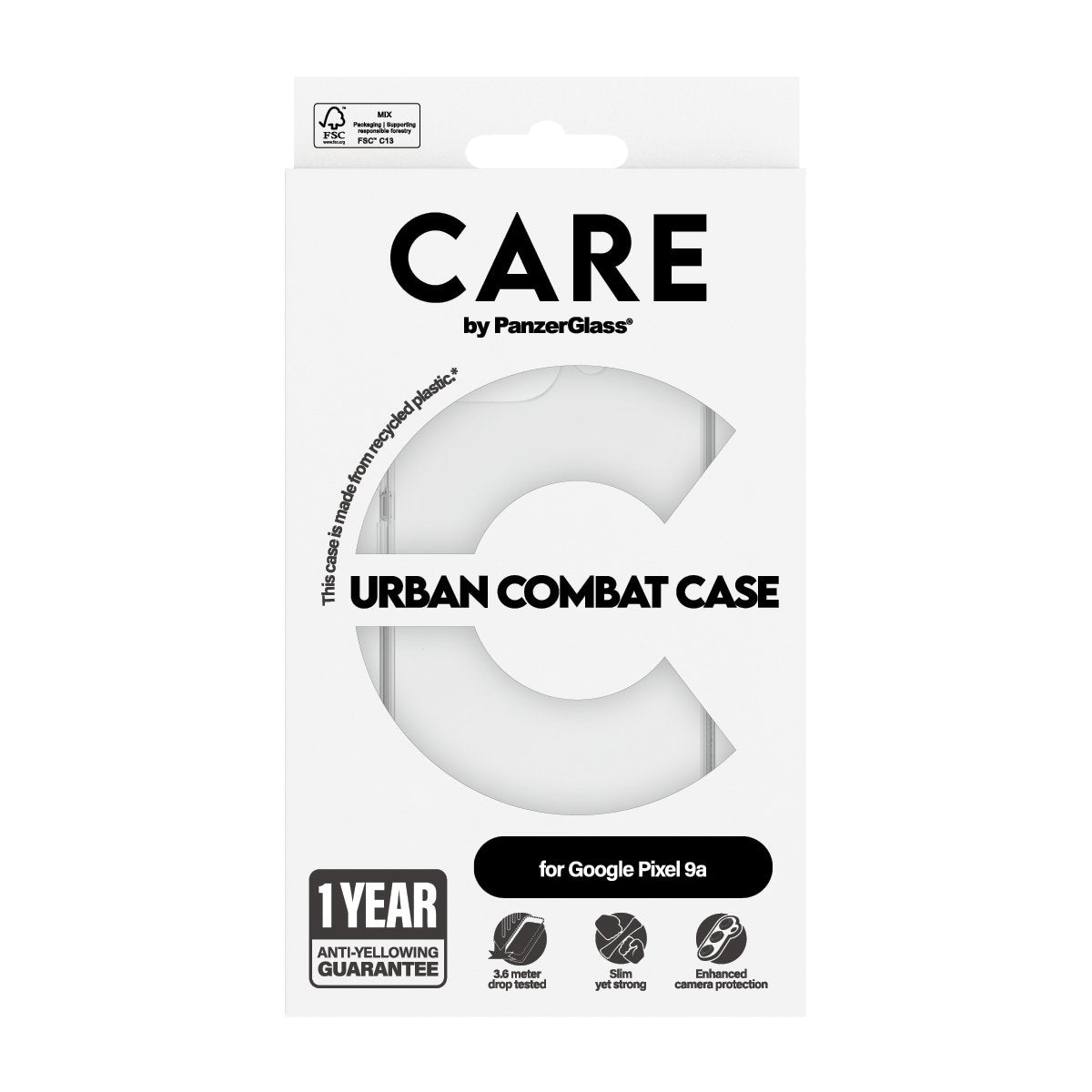 EAN 5715685024085 - PanzerGlass CARE™ by ® Urban Combat Case Transparent Google Pixel 9a funda para teléfono móvil Transparen imagen 3