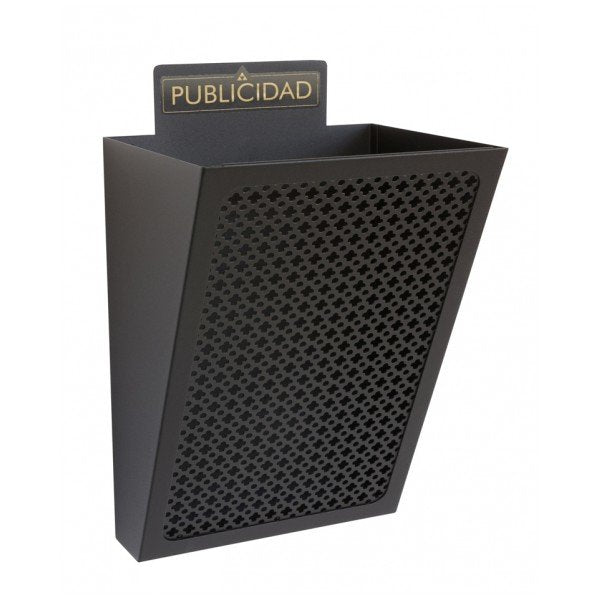 Cesta De Publicidad E2301, Acero, Negro, 22 X 19 X 35,5 Cm