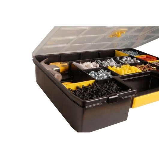 Caja De Herramientas Stanley Cubix 1-94-745 Pieza Pequeña Negro, Transparente, Amarillo Negro/Amarillo, Caja Para Piezas Pequeñas, Negro, Transparente, Amarillo, 90 Mm, 430 Mm, 330 Mm