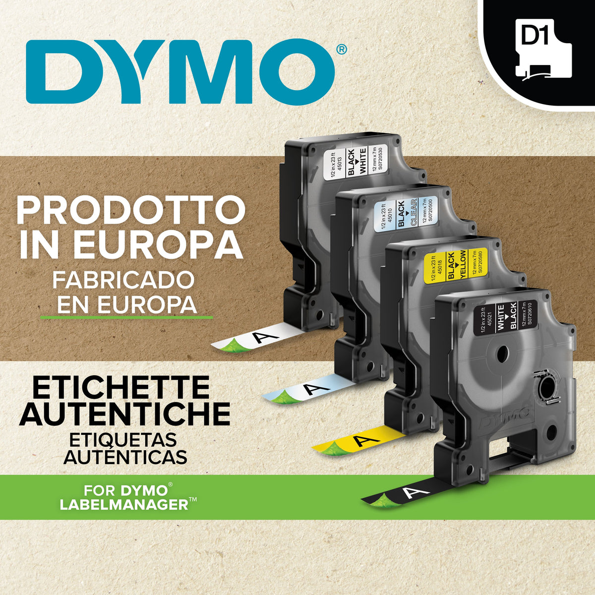 EAN 5411313450133 - DYMO D1 Standard - Black on White - 12mm cinta para impresora de etiquetas Negro sobre blanco imagen 5