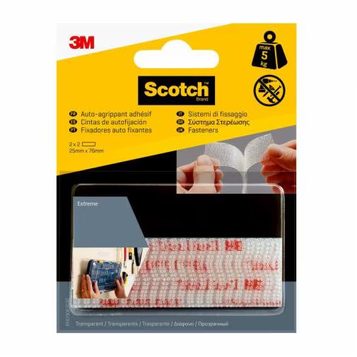 Scotch Klettstreifen Extreme Fastener Blanco, 4 Unidades