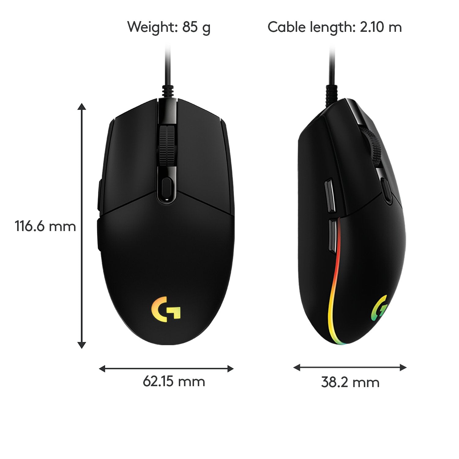 EAN 5099206089167 - Logitech G 910-005796 ratón Juego USB tipo A 8000 DPI imagen 8