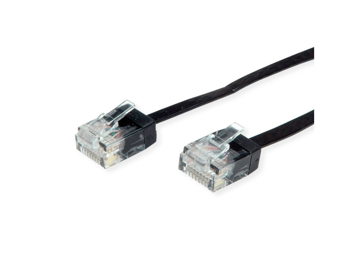 Roline Utp Cable De Red Kat.6a Class Ea Extra-Flach Schwarz 2m