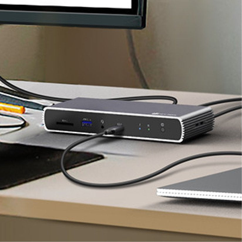 EAN 4250078173908 - ICY BOX IB-DK4012-CPD Alámbrico USB 3.2 Gen 1 (3.1 Gen 1) Type-C Antracita, Negro imagen 5