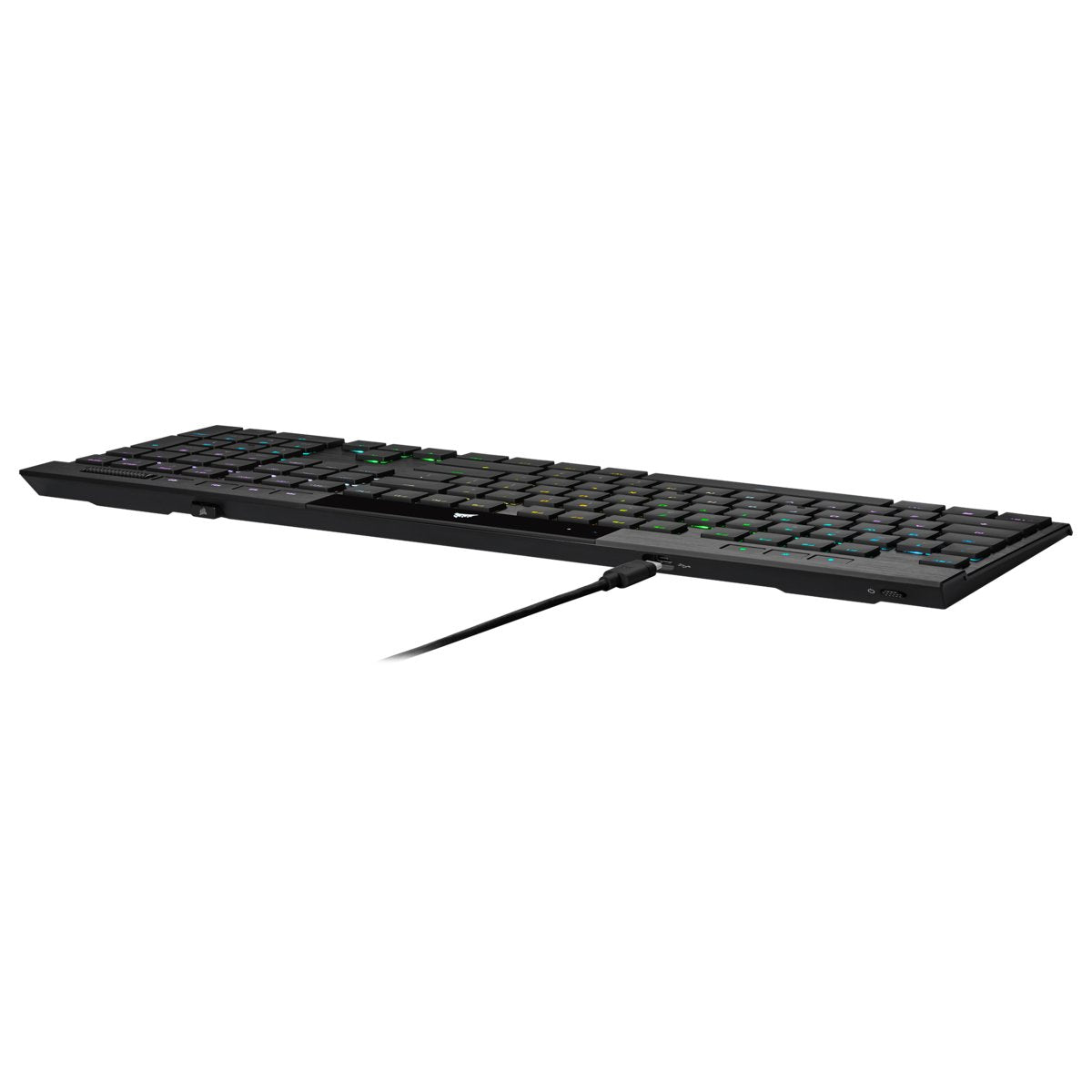 Teclado Alemán Corsair K100 Rgb Air Usb + Rf Wireless + Bluetooth Qwertz Negro