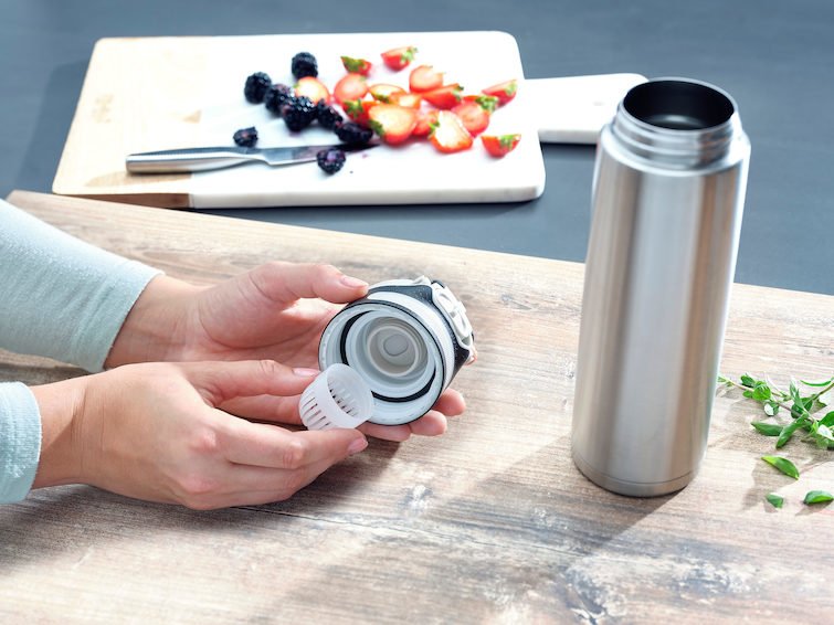 Leifheit 03272 Taza De Viaje 600 Ml Plata Acero Inoxidable
