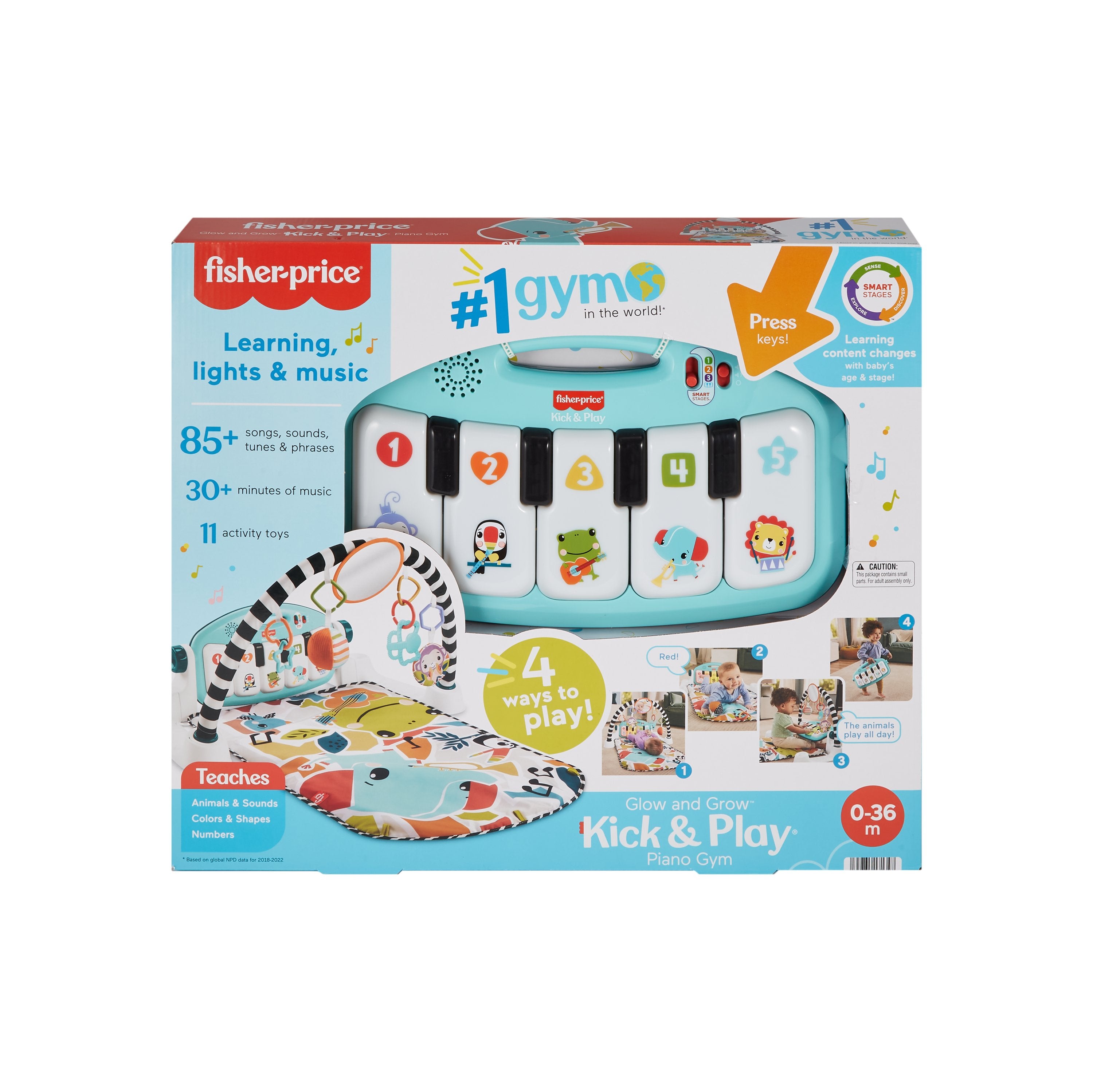 EAN 0194735224067 - Fisher-Price HWY54 gimnasio para bebé y tapete de juego Tela, Plástico Multicolor Gimnasio para bebés imagen 8