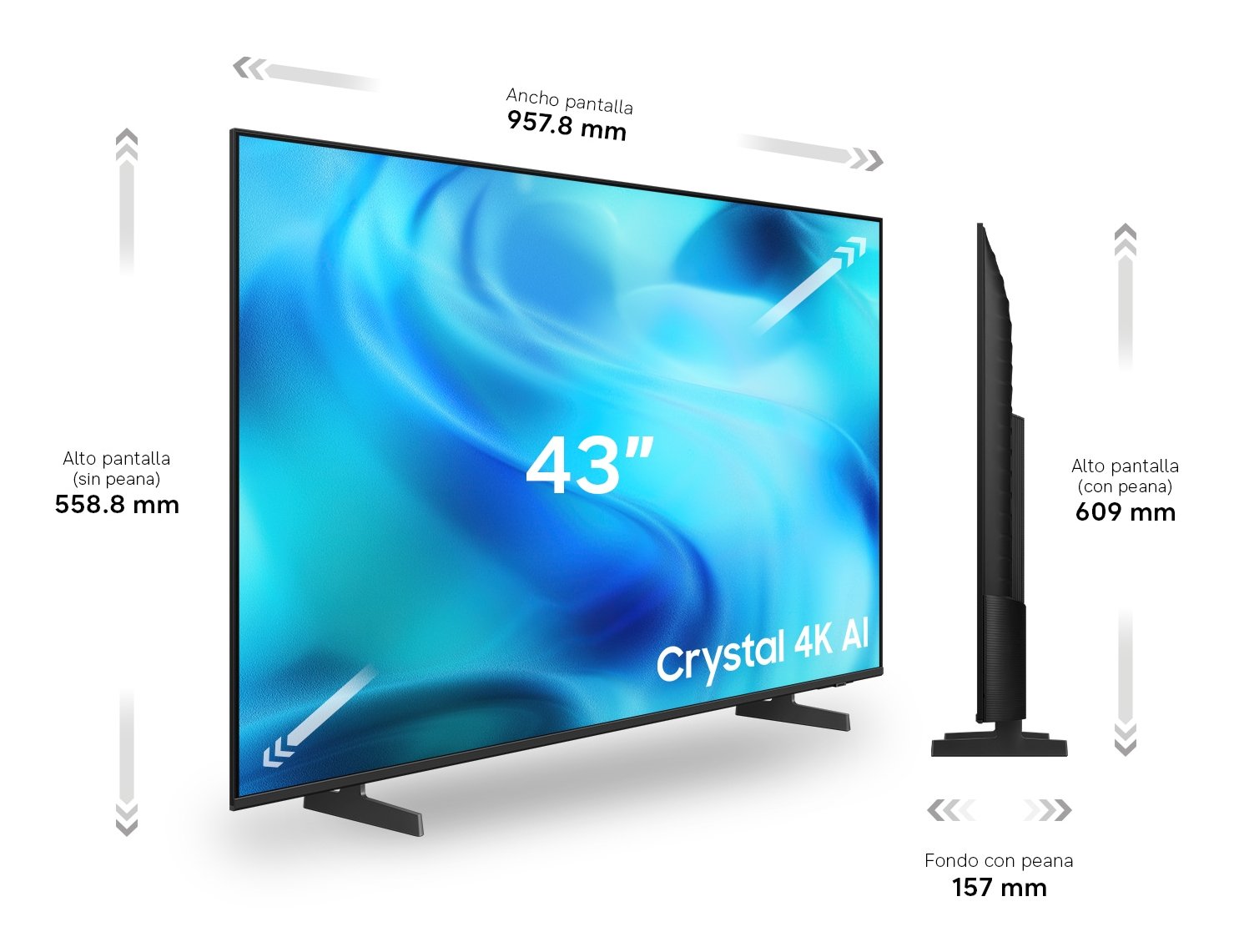 EAN 8806099027988 - Samsung TU43U8075HU 109,2 cm (43") 4K Ultra HD Wifi Negro imagen 13