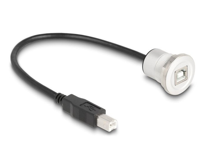Delock Usb2.0 Typ-B Einbaubuchse Mit Cablep. St. Alu.30cm