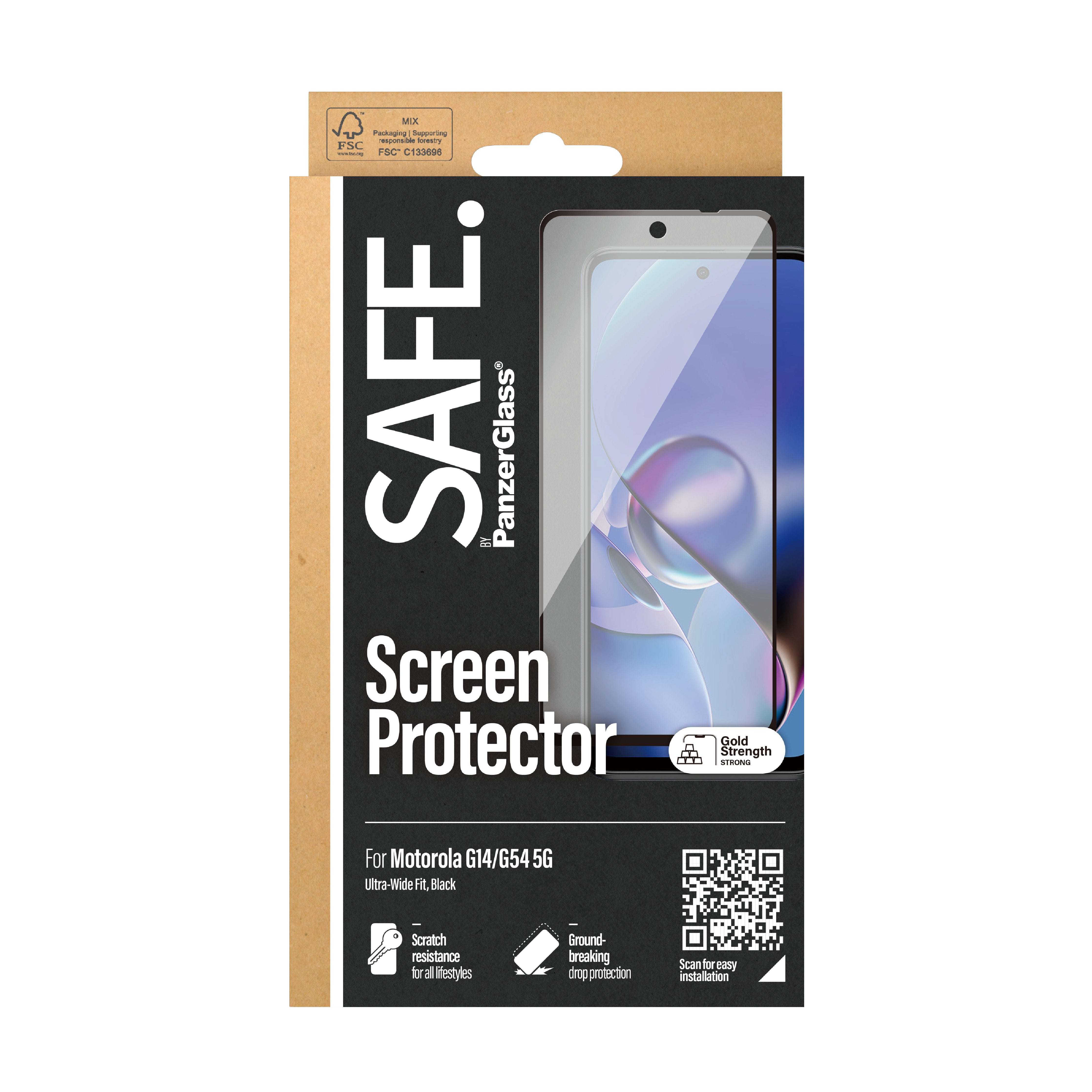 EAN 5711724956041 - PanzerGlass SAFE. by ® Screen Protector Motorola G14 4G | G54 5G | Ultra-Wide Fit Protector de pantalla 1 imagen 3