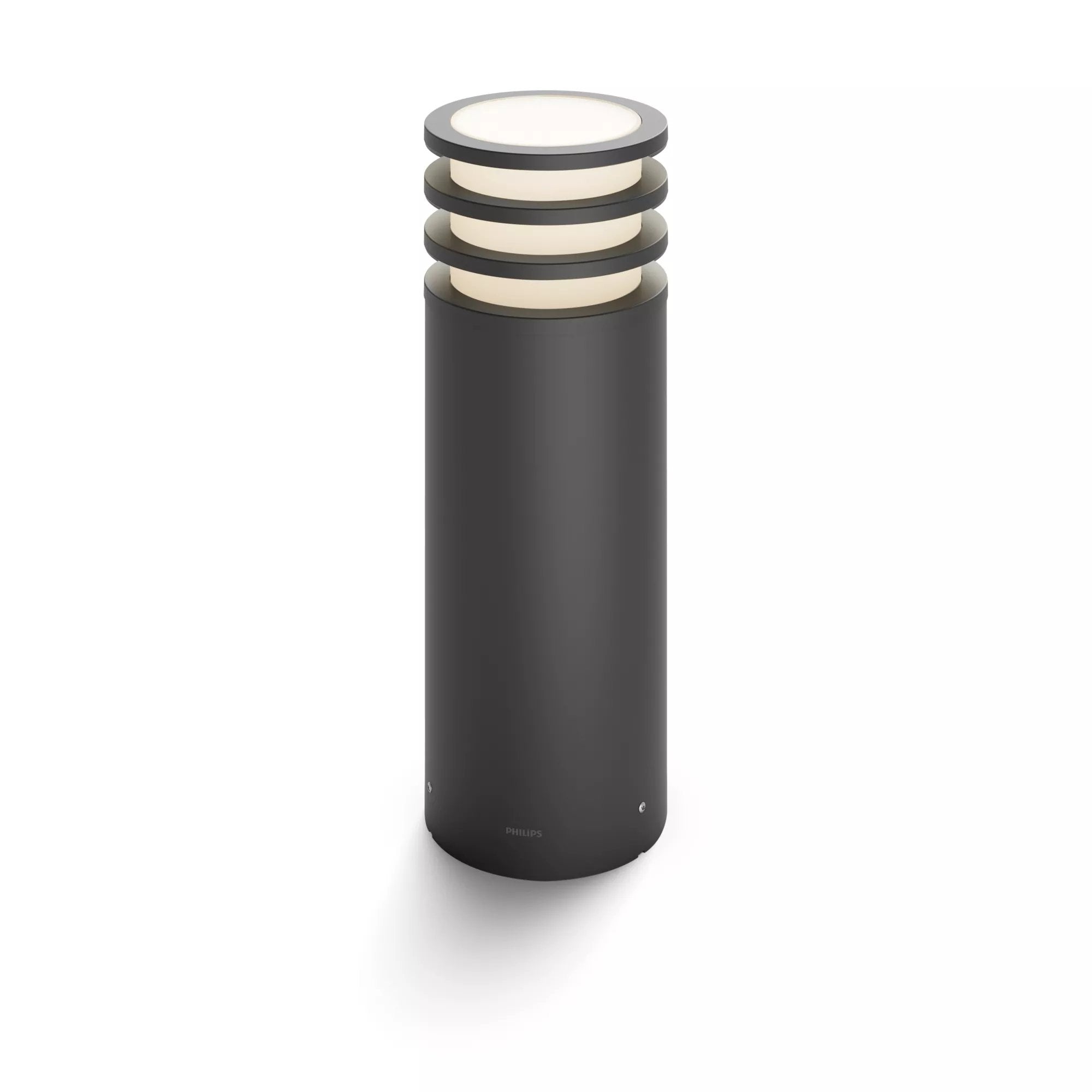 Philips Hue Lucca Pedestal Inteligente Exterior Led (Ip44), Luz Blanca Cálida, Compatible Con Alexa Y Google Home