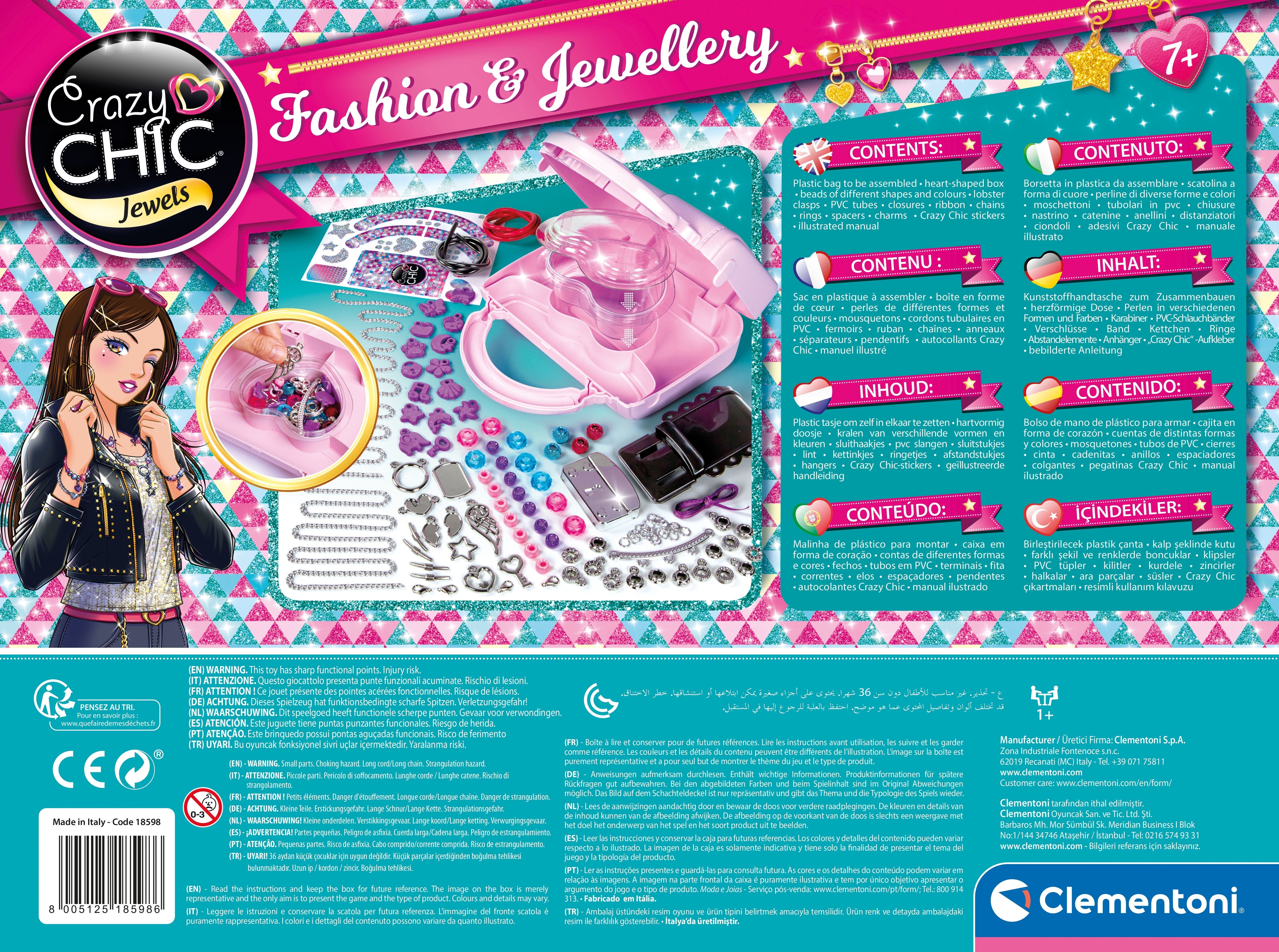 Clementoni Moda Y Joyería, Set Creacion Crazy Chic