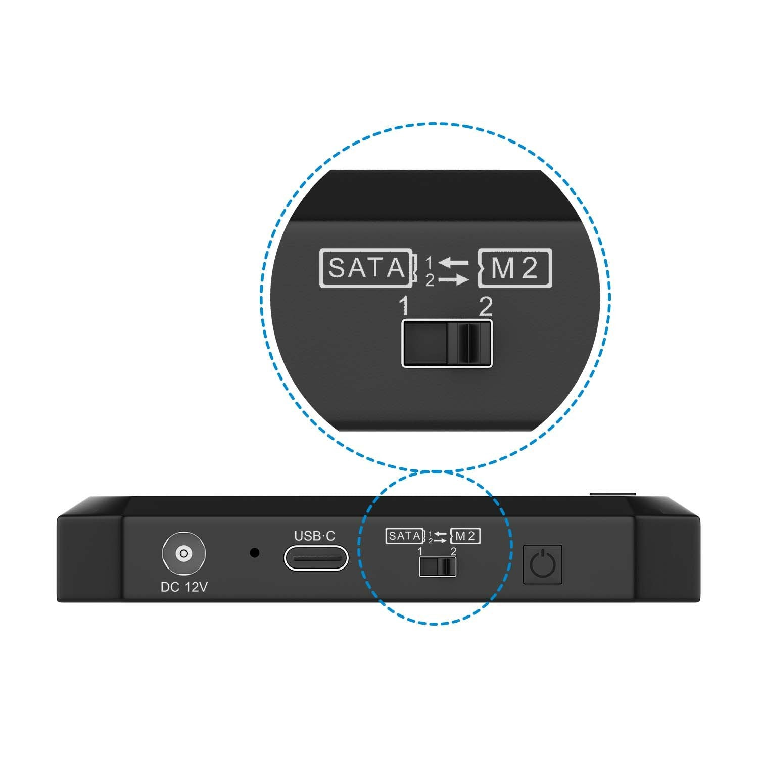 Aisens Estacion De Docking Asds-M2sata04b Sata 2.5/3.5, M.2 Nvme A Usb 3.0/3.1 Gen1, Clone, Negro